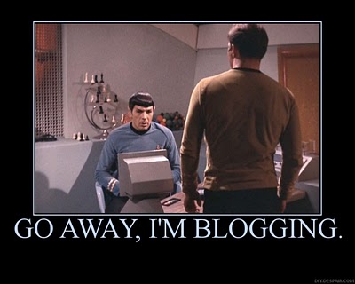 Blogging Spock funny blogging meme