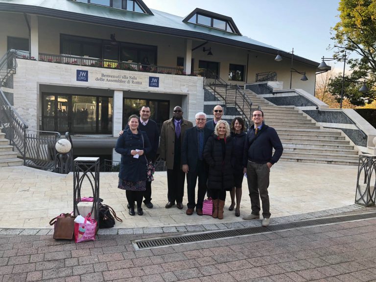 The group at the Rome Assembly hall